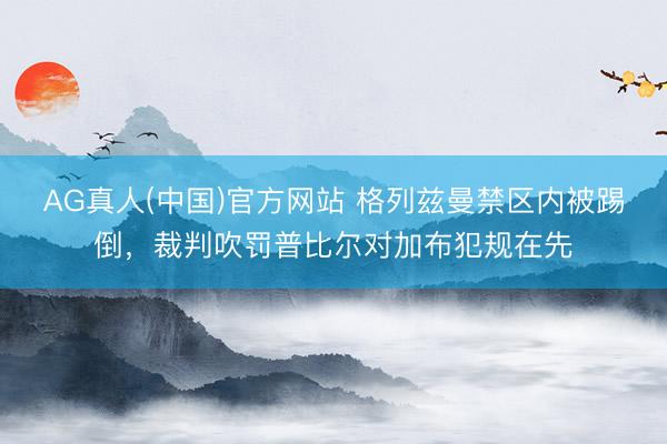 AG真人(中国)官方网站 格列兹曼禁区内被踢倒，裁判吹罚普比尔对加布犯规在先