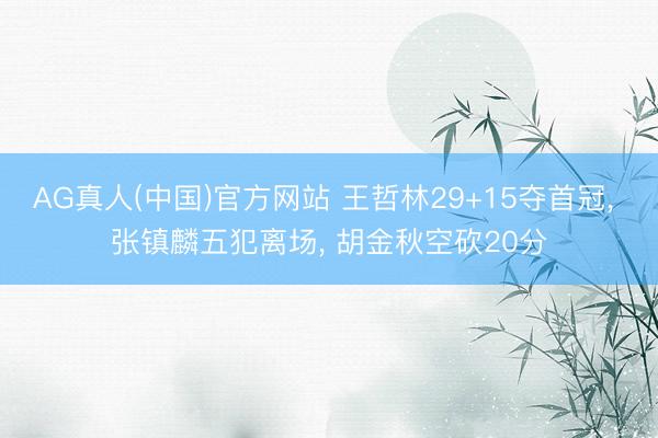 AG真人(中国)官方网站 王哲林29+15夺首冠， 张镇麟五犯离场， 胡金秋空砍20分
