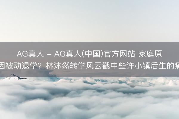 AG真人 - AG真人(中国)官方网站 家庭原因被动退学？林沐然转学风云戳中些许小镇后生的痛