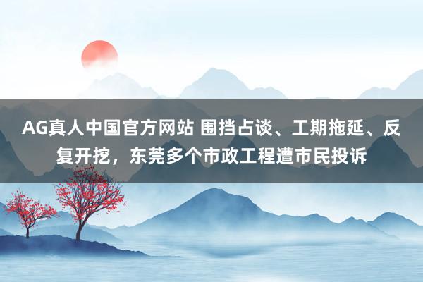 AG真人中国官方网站 围挡占谈、工期拖延、反复开挖，东莞多个市政工程遭市民投诉