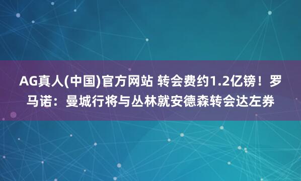AG真人(中国)官方网站 转会费约1.2亿镑!罗马诺:曼城行将与丛林就安德森转会达左券